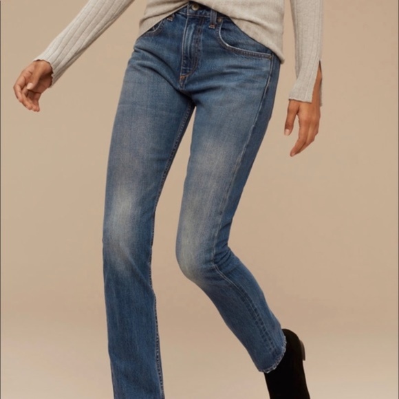 rag & bone High-waisted Straight Jeans - Picture 1 of 5
